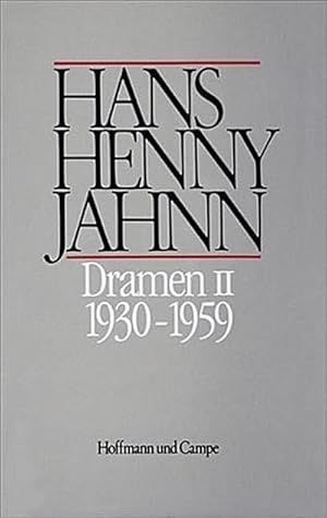 Bild des Verkufers fr Werke in Einzelbnden. Hamburger Ausgabe / Dramen II : 1930-1959 zum Verkauf von AHA-BUCH GmbH
