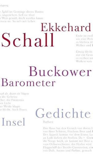 Bild des Verkufers fr Buckower Barometer : Gedichte zum Verkauf von AHA-BUCH GmbH