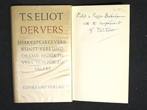 Der Vers - Vier Essays (Shakespeares Verskunst - Vers und Drama - Musik im Vers - Von Poe zu Valé...