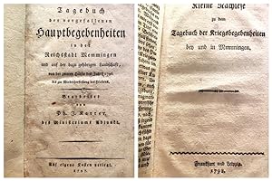 Tagebuch der vorgefallenen Hauptbegebenheiten in der Reichsstadt Memmingen und auf der dazu gehör...