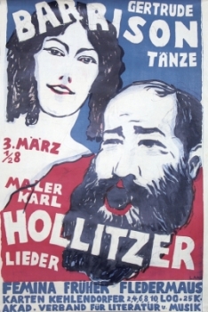 Gertrude Barrison Tänze - Maler Karl Hollitzer Lieder. 3. März 1/2 8. Femina Früher Fledermaus, K...