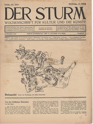 Seller image for Der Sturm. Wochenschrift fr Kultur und die Knste. Erster Jahrgang, 27. Oktober 1910, Nr. 35. Herausgegeben von Herwarth Walden. for sale by Antiquariat Weinek