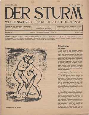 Seller image for Der Sturm. Wochenschrift fr Kultur und die Knste. Jahrgang 1911, Nr. 64, 1. Juni. Herausgegeben von Herwarth Walden. for sale by Antiquariat Weinek