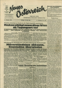 "Neues Oesterreich." Organ der demokratischen Einigung. Nr. 3066, 27. Mai 1955, 11. Jg.