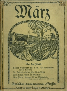 Imagen del vendedor de Mrz. Halbmonatsschrift fr deutsche Kultur. Zweiter Jahrgang, erstes Oktober-Heft, 1908. a la venta por Antiquariat Weinek