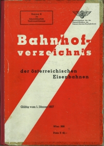 Bahnhofverzeichnis der österreichischen Eidenbahnen. Gültig vom 1. Jänner 1957 .