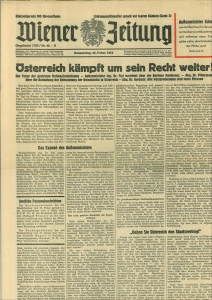 "Wiener Zeitung". 25. Feber 1954.