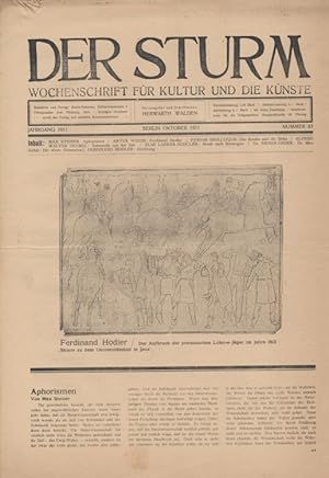 Seller image for Der Sturm. Wochenschrift fr Kultur und die Knste. Jahrgang 1911, Nr. 83, Oktober. Herausgegeben von Herwarth Walden. for sale by Antiquariat Weinek