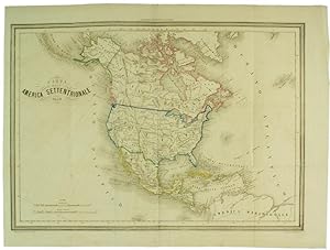 CARTA DELL'AMERICA SETTENTRIONALE - 1859.:
