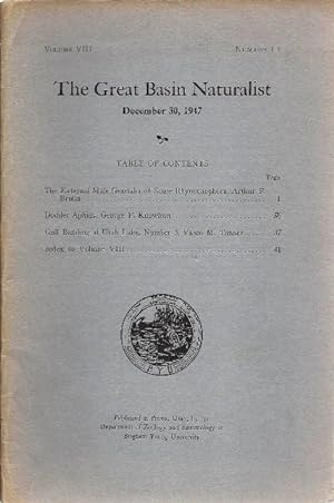 Immagine del venditore per The Great Basin Naturalist: December 30, 1947 venduto da North American Rarities