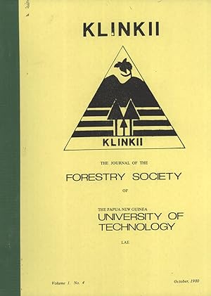 Bild des Verkufers fr Klinkii: The Journal of the Forestry Society of Papua New Guinea, Volume 1, Number 4 zum Verkauf von Masalai Press