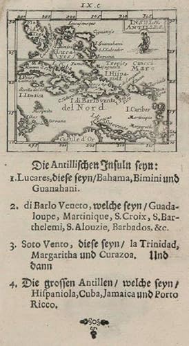 Bild des Verkufers fr Insul Antilles. zum Verkauf von Altea Antique Maps