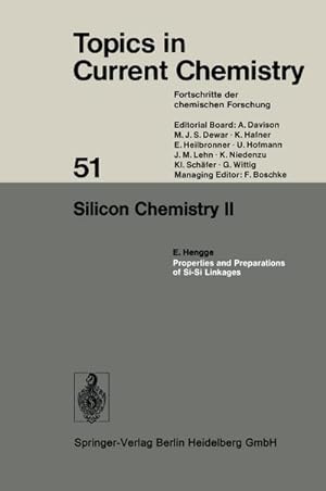 Bild des Verkufers fr Silicon Chemistry II zum Verkauf von AHA-BUCH GmbH