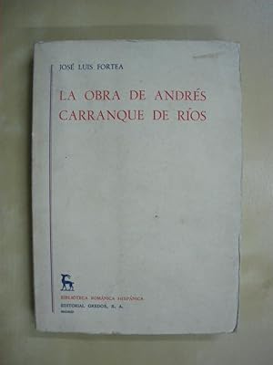 Imagen del vendedor de LA OBRA DE ANDRES CARRANQUE DE RIOS a la venta por LIBRERIA TORMOS