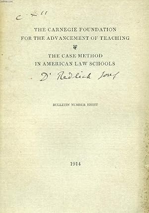 Seller image for THE COMMON LAW AND THE CASE METHOD IN AMERICAN UNIVERSITY LAW SCHOOLS for sale by Le-Livre