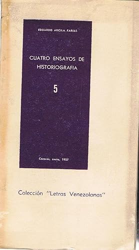 Imagen del vendedor de CUATRO ENSAYOS DE HISTORIOGRAFA. a la venta por Librera Torren de Rueda