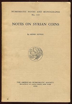Imagen del vendedor de Notes on Syrian Coins a la venta por APPLEDORE BOOKS, ABAA