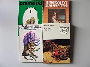 Imagen del vendedor de DEL ORIGEN DE LAS ESPECIES + ANIMALES 1+ ANIMALES INFERIORES + HUMBOLDT(4 LIBROS) a la venta por Libros Dickens