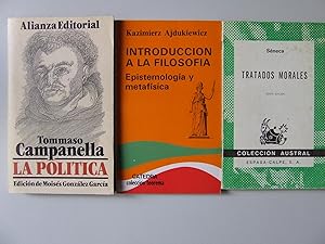 Seller image for LA POLTICA + INTRODUCCIN A LA FILOSOFA + TRATADOS MORALES for sale by Libros Dickens