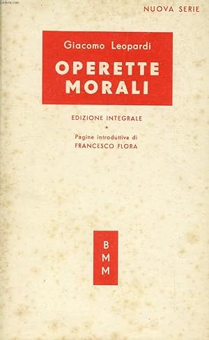 Bild des Verkufers fr OPERETTE MORALI zum Verkauf von Le-Livre