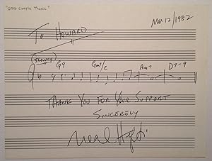 Seller image for Autograph Musical Quote Signed for sale by Argosy Book Store, ABAA, ILAB