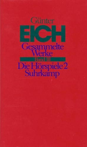 Bild des Verkufers fr Gesammelte Werke, rev. Ausg. Die Hrspiele. Tl.2 zum Verkauf von Rheinberg-Buch Andreas Meier eK