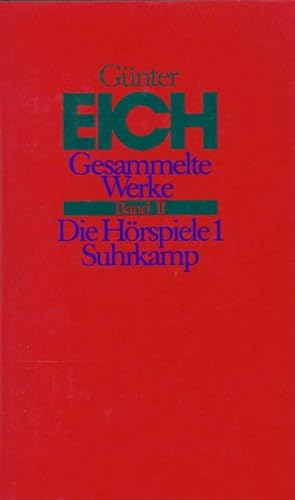 Bild des Verkufers fr Gesammelte Werke, rev. Ausg. Die Hrspiele. Tl.1 zum Verkauf von BuchWeltWeit Ludwig Meier e.K.