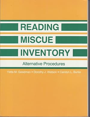 Image du vendeur pour Reading Miscue Inventory: Alternative Procedures mis en vente par Jonathan Grobe Books