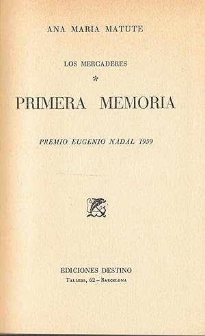 Seller image for LOS MERCADERES * PRIMERA MEMORIA for sale by Librera Torren de Rueda