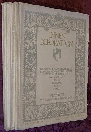 Imagen del vendedor de Innen-Dekoration. Die gesamte Wohnungskunst in Bild und Wort. 10 Hefte. Januar - 1920 (2 Doppelhefte). a la venta por Librairie Ancienne Richard (SLAM-ILAB)