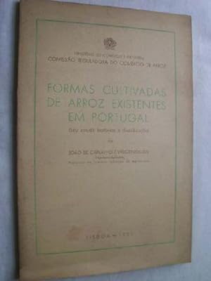 FORMAS CULTIVADAS DE ARROZ EXISTENTES EM PORTUGAL