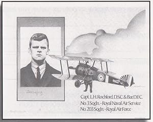 Framed print reproduced from the pen and ink drawing of Leonard H. Rochford, Capt. No. 3 Squadron...