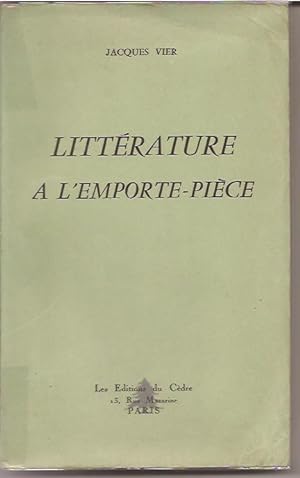 Seller image for Littrature  l'emporte-pice, for sale by L'Odeur du Book