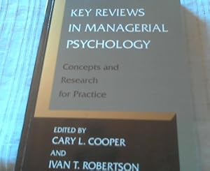 Bild des Verkufers fr Key Reviews in Managerial Psychology: Concepts and Research for Practice zum Verkauf von Versandhandel Rosemarie Wassmann