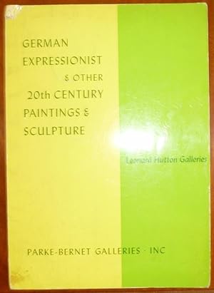 Image du vendeur pour German Expressionist & Other 20th Century Paintings & Sculpture From The Leonard Hutton Galleries April 9, 1969 mis en vente par Jeff Irwin Books