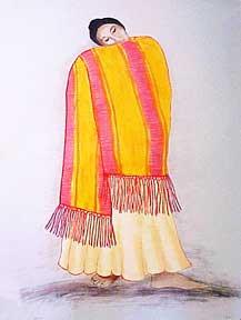 Standing Woman with Blanket.