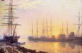 Sunrise over Nantucket in 1835.