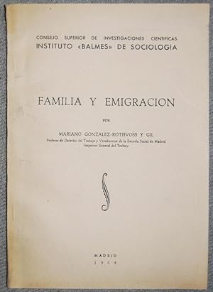 Seller image for FAMILIA Y EMIGRACION for sale by Fbula Libros (Librera Jimnez-Bravo)