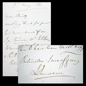 Original autograph letter by Landseer from 1863.