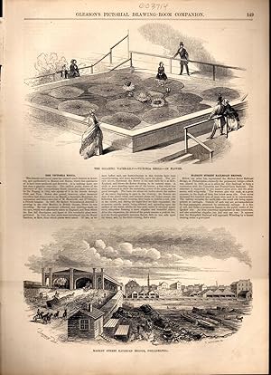 Seller image for PRINT: "Market Street Railroad Bridge, Philadelphia".story & engravings from Gleason's Pictorial Drawing Room Companion, September 3, 1853 for sale by Dorley House Books, Inc.