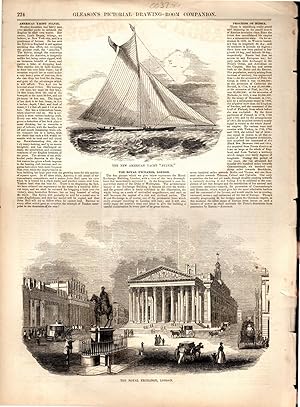 Seller image for PRINT: "The Royal Exchange in London" .story & engraving from Gleason's Pictorial Drawing Room Companion, October 1, 1853 for sale by Dorley House Books, Inc.