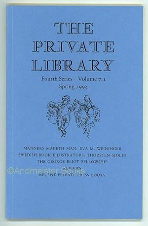 Seller image for The Private Library Fourth Series Volume 7: 1-4 Spring, Summer, Autumn, Winter 1994 for sale by Andmeister Books