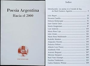 Image du vendeur pour Poesa Argentina. Hacia el 2000 mis en vente par Lirolay