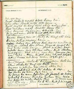 1865 HANDWRITTEN MANUSCRIPT JOURNAL OF THE BRITISH ARMY 95TH REGIMENT OF FOOT [DERBYSHIRE] WHILE ...