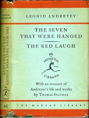 Seller image for THE SEVEN THAT WERE HANGED / THE RED LAUGH (ML# 45.1, BALLOON Cloth, Autumn, 1930, 190 Titles Listed on Back of DJ) for sale by Shepardson Bookstall