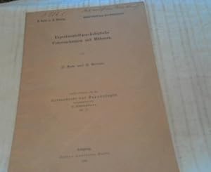 Experimentell psychologische Untersuchungen mit Hühnern- Von D. Katz und G. Revesz. ( Sonderabdru...