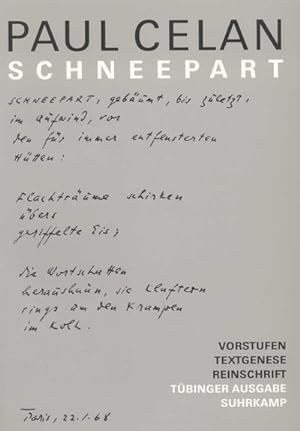 Bild des Verkufers fr Werke, Tbinger Ausgabe Schneepart : Vorstufen, Textgenese, Reinschrift zum Verkauf von AHA-BUCH GmbH
