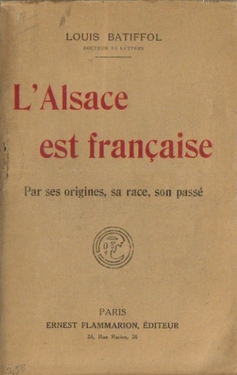 Seller image for L`Alsace est francaise (Par ses origines, sa race, son pass) for sale by ANTIQUARIAT H. EPPLER