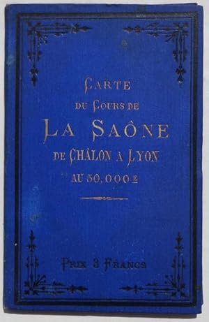 Carte de Cours de La Saone de Chalon a Lyon au 50,000e