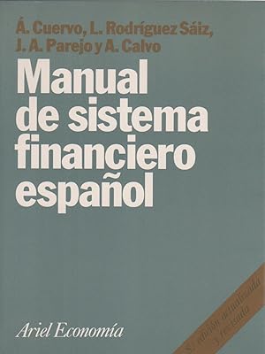 Imagen del vendedor de Manual de sistema financiero espaol a la venta por Librera El Crabo